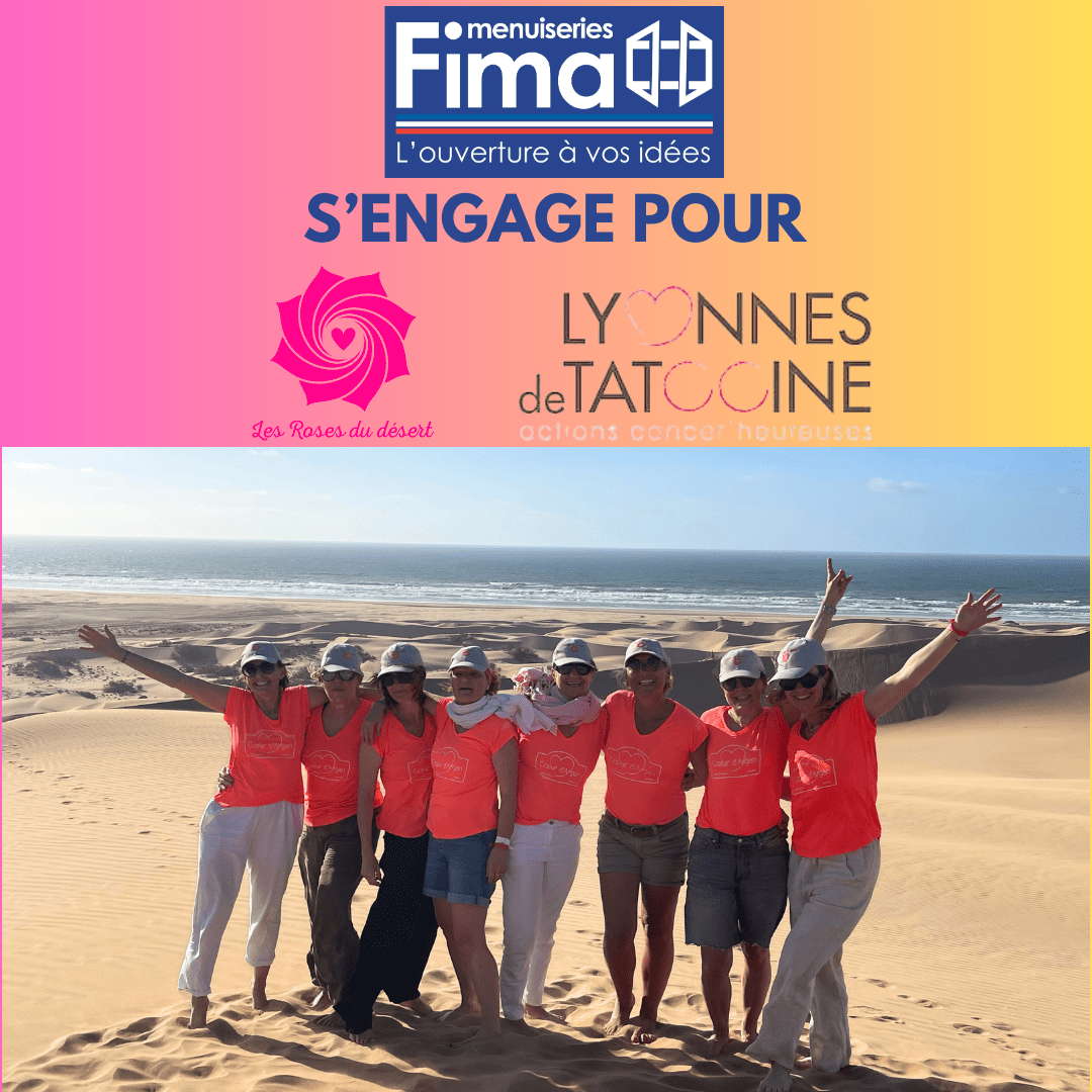 Équipe en t-shirts rouges désert - Fabrication FIMA