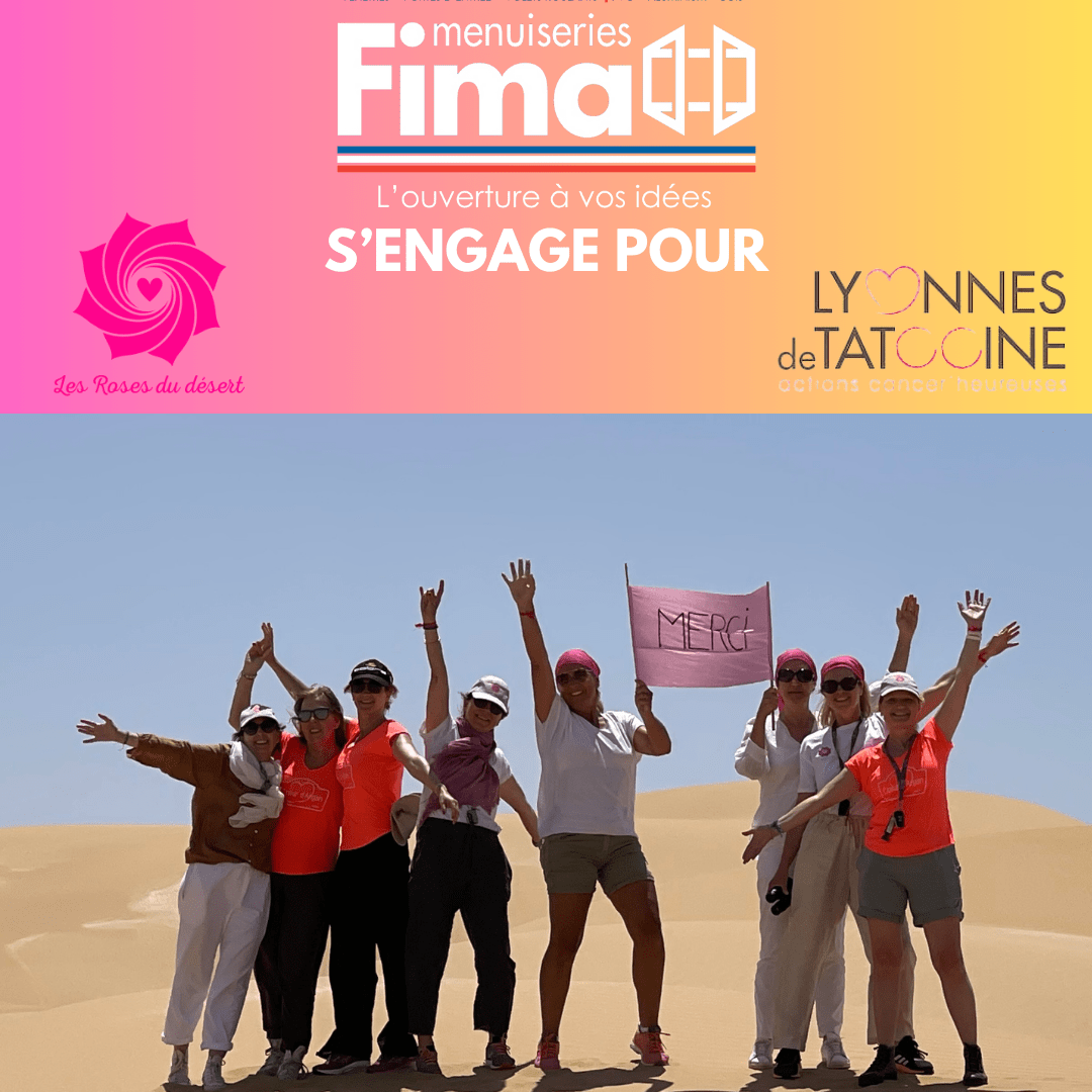 Équipe bras levés désert - Fabrication FIMA
